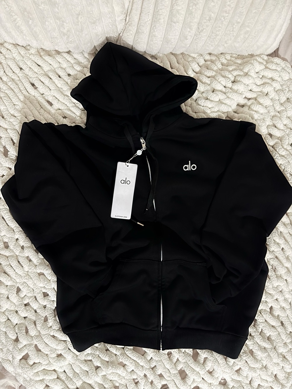 ALO Yoga Black full zip up men’s small